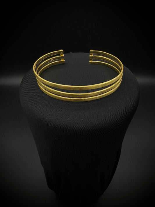 Strata Gold Plated Cuff Bracelet