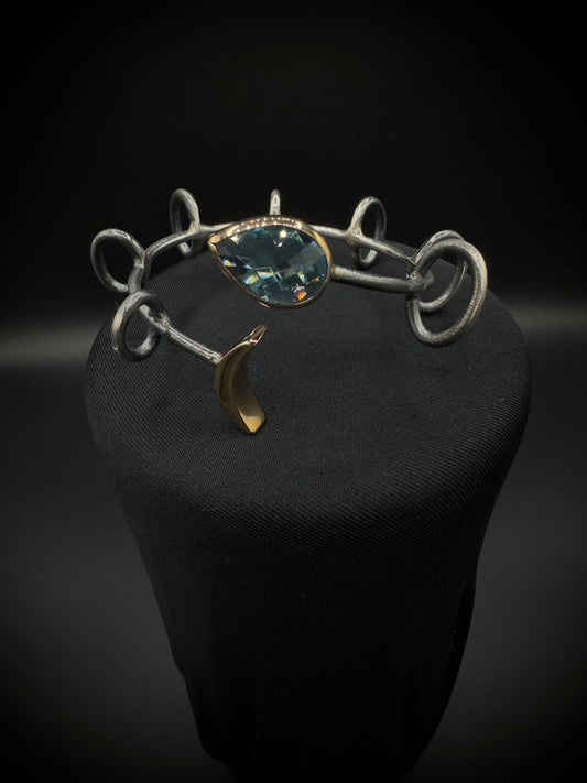 Fish Bone Bangle/ Cuff Bracelet