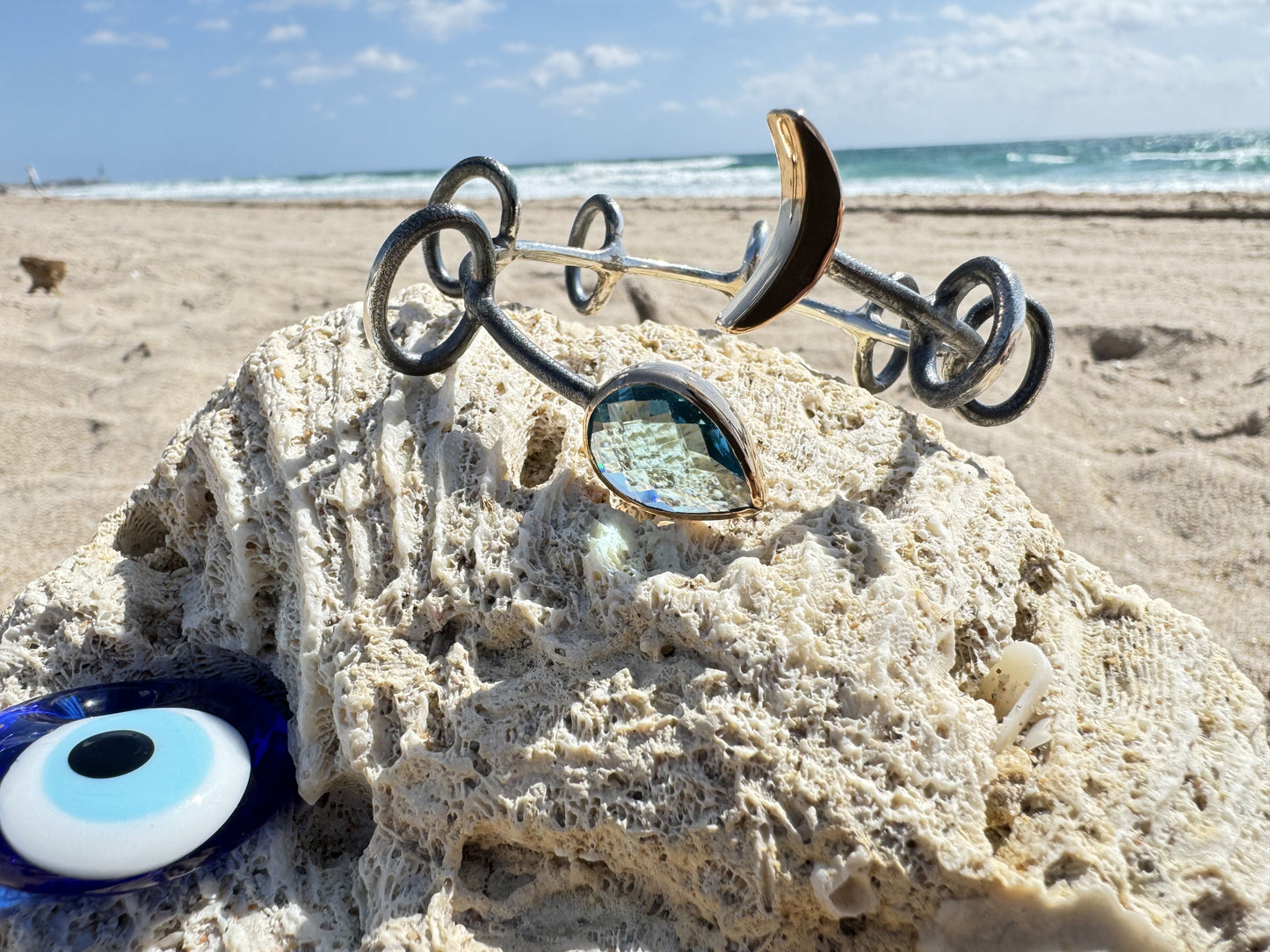 Fish Bone Bangle/ Cuff Bracelet