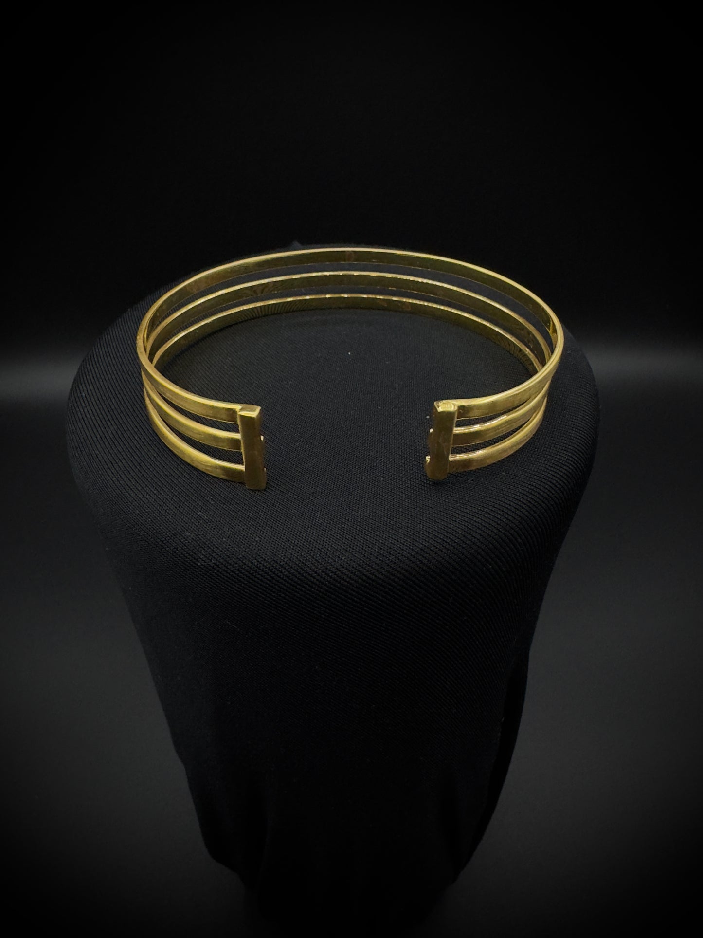 Strata Gold Plated Cuff Bracelet