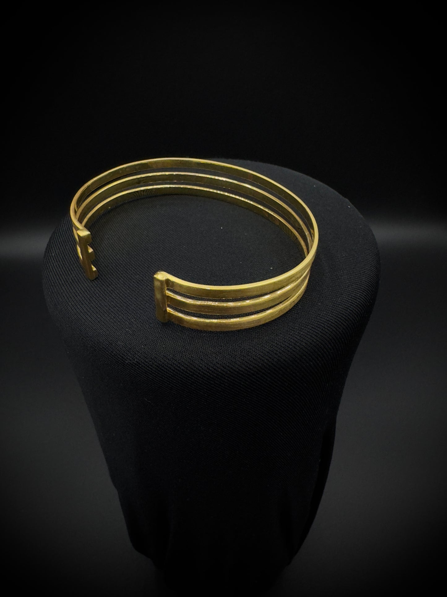 Strata Gold Plated Cuff Bracelet