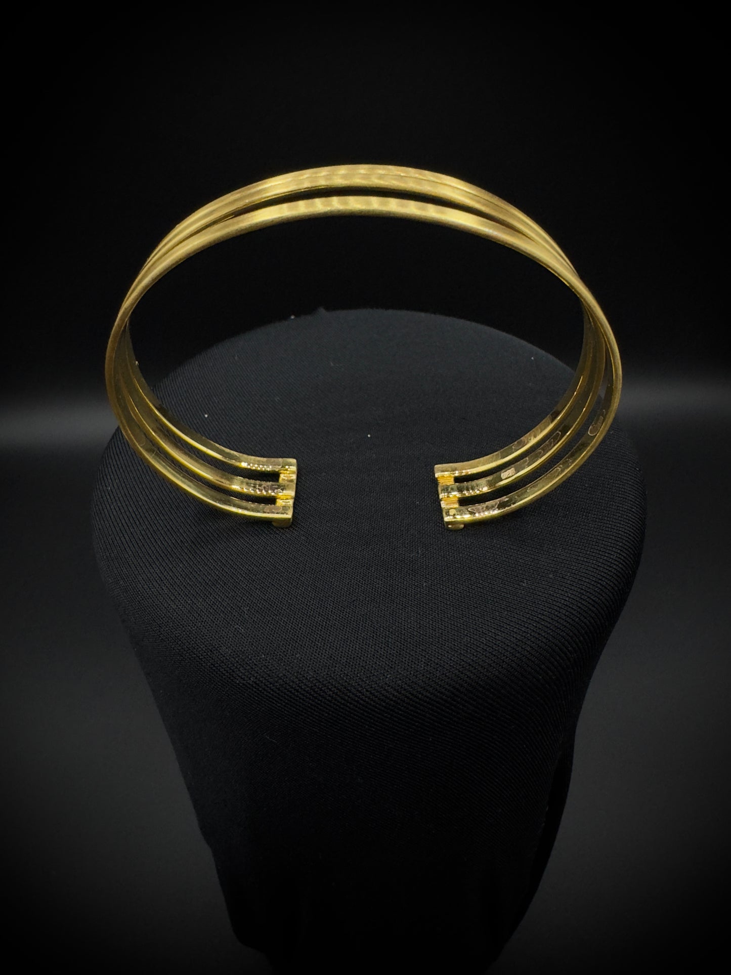 Strata Gold Plated Cuff Bracelet