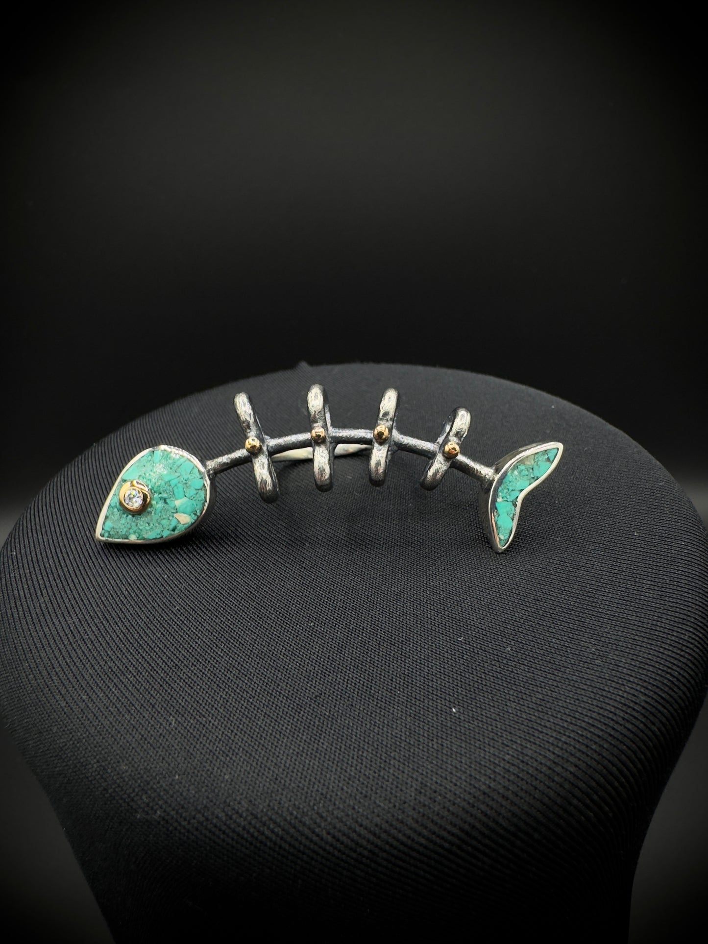 Turquoise Fish Bone