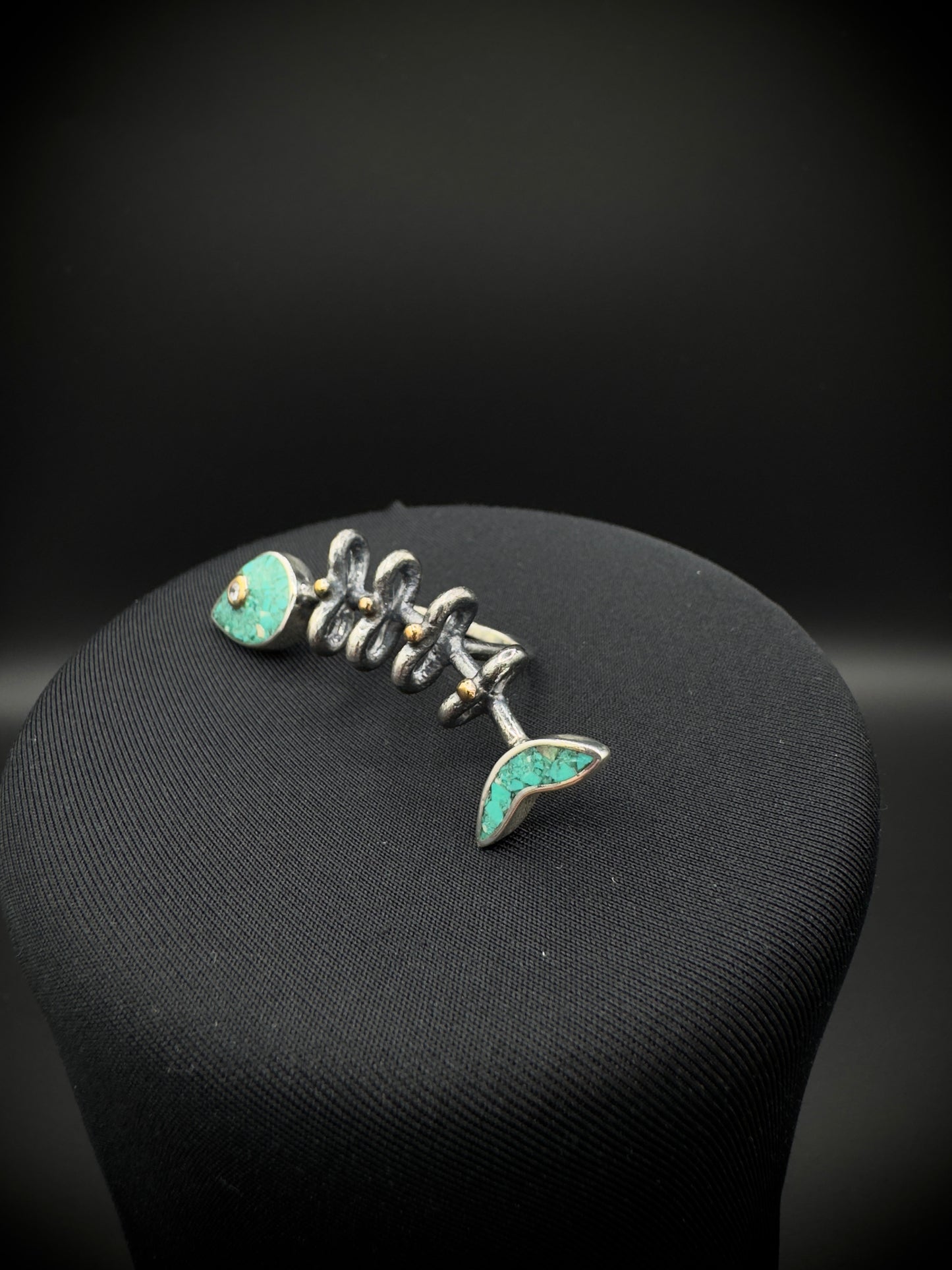 Turquoise Fish Bone
