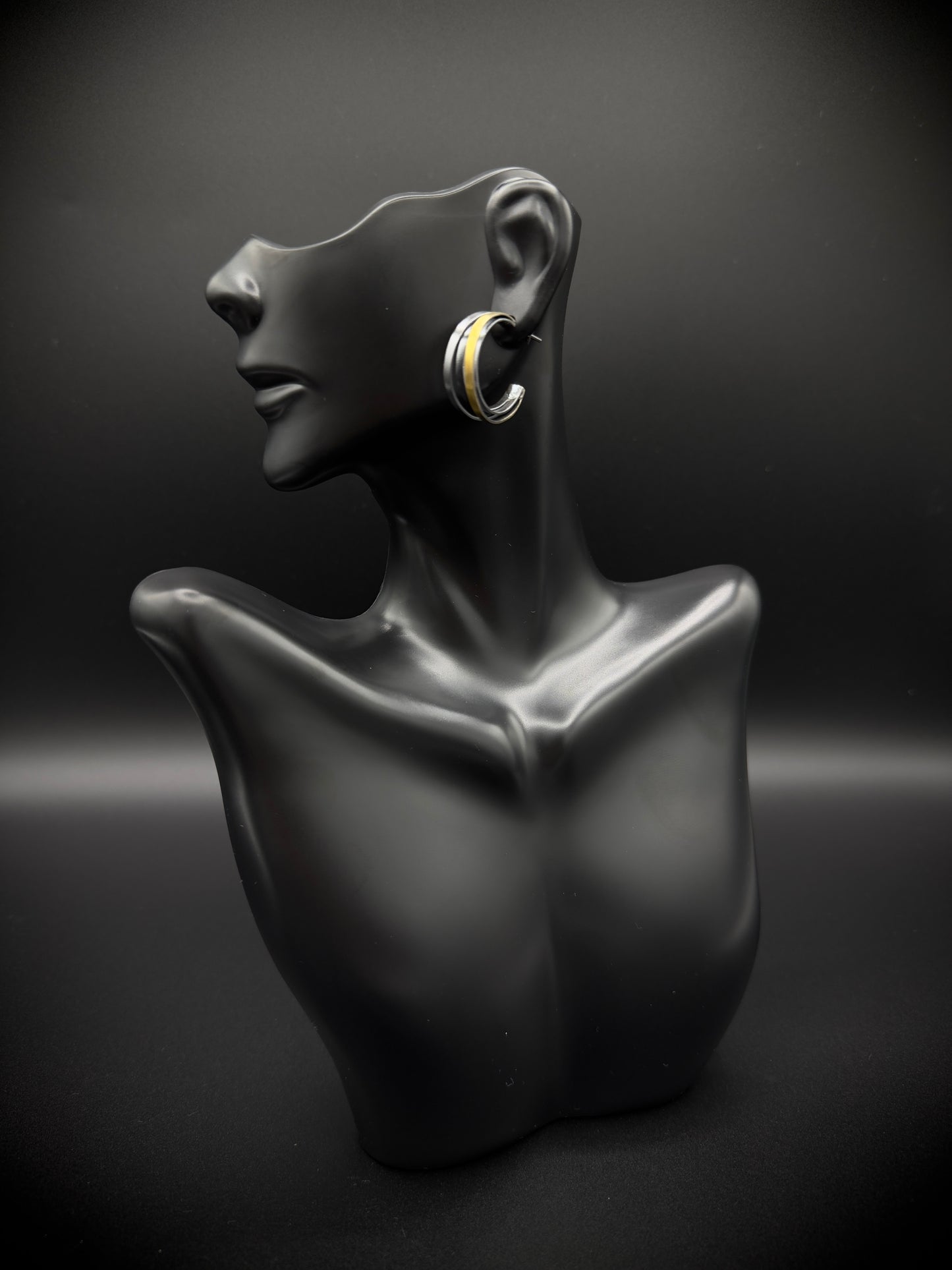 Multi Color Matte Hoop Earring