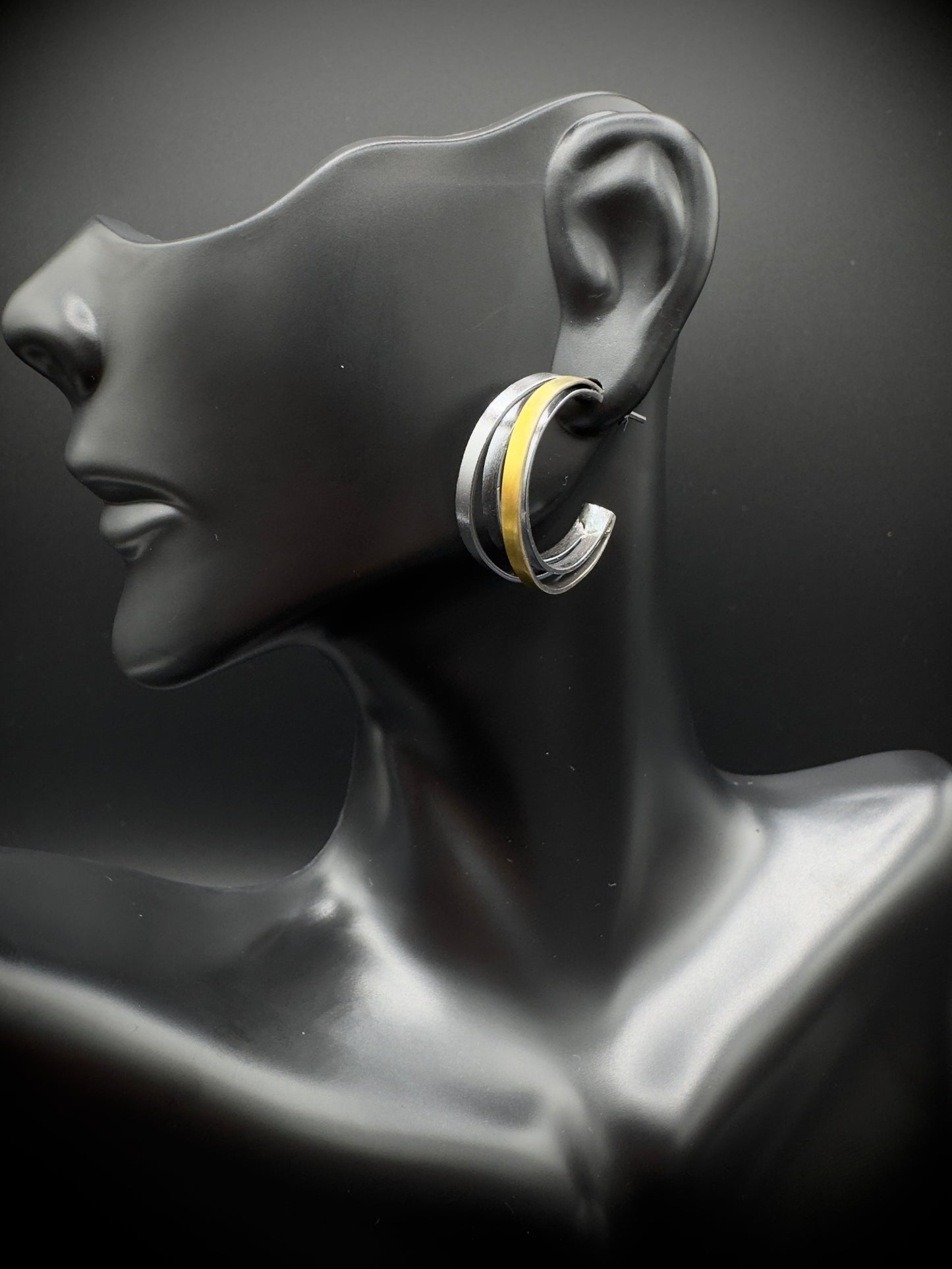 Multi Color Matte Hoop Earring