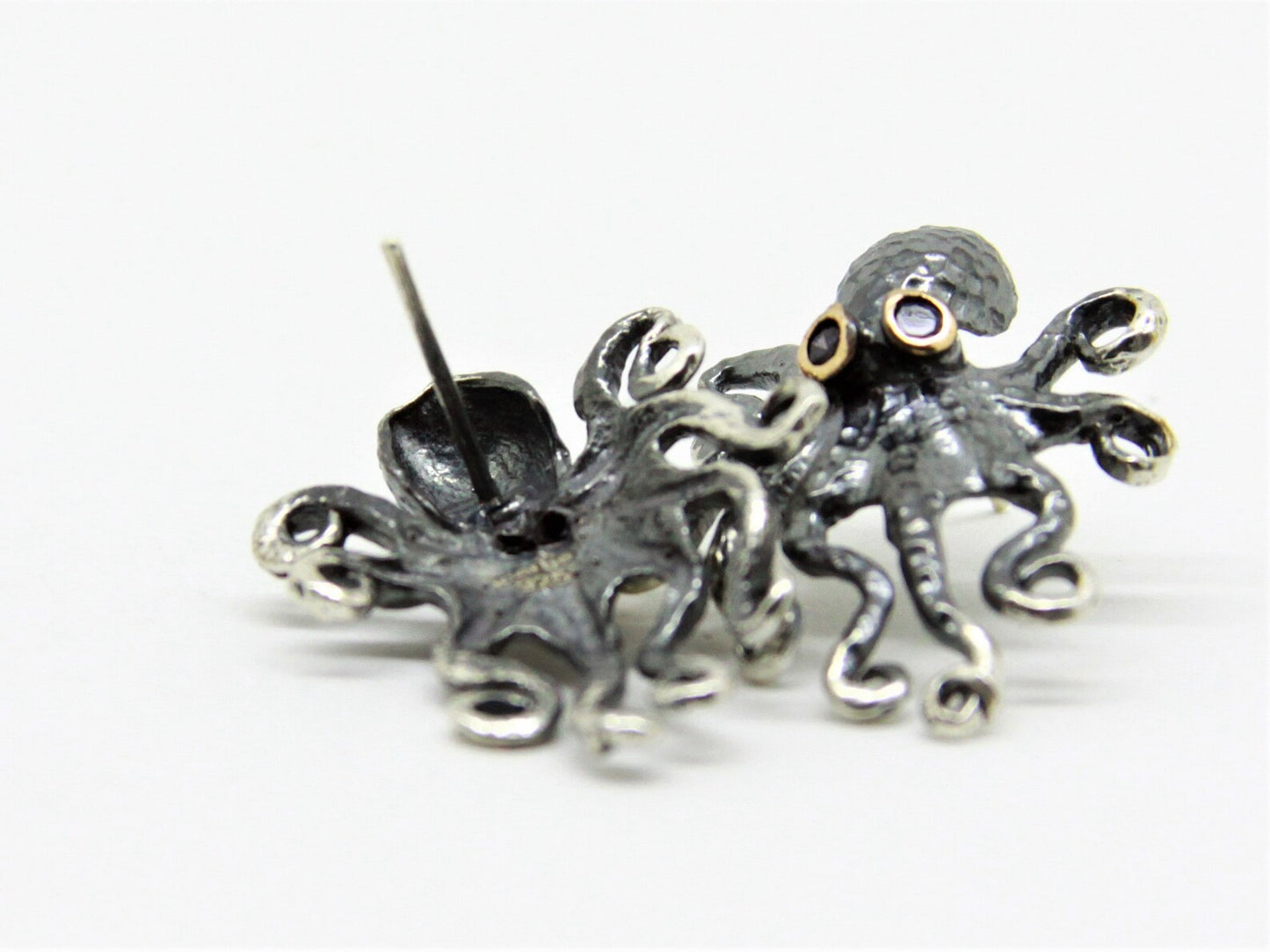 Octopus Hammered Earring
