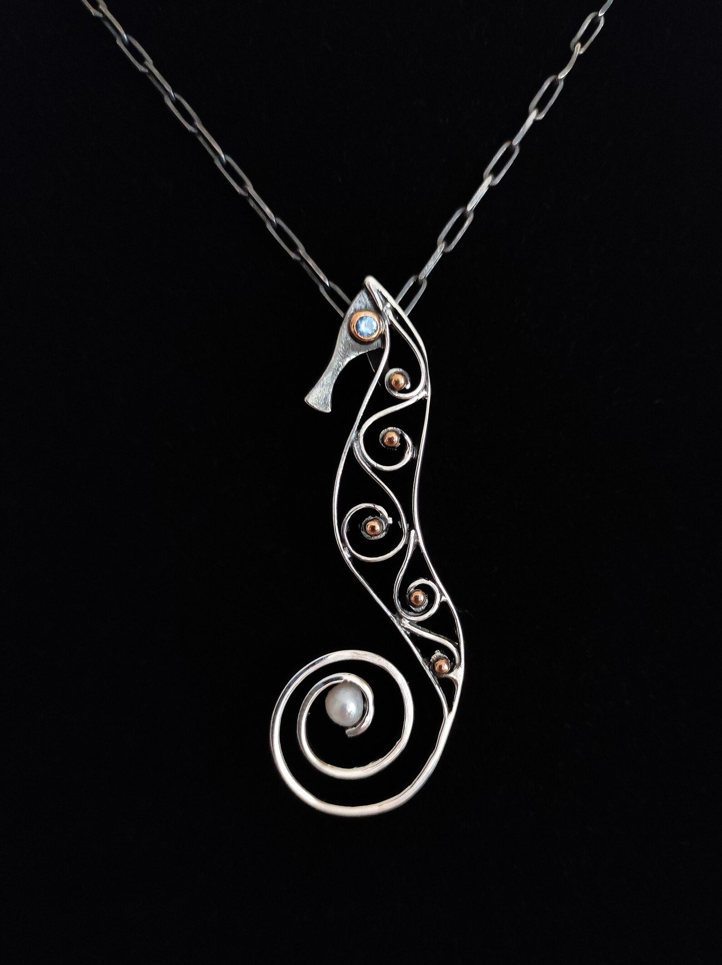 Seahorse Art Pendant