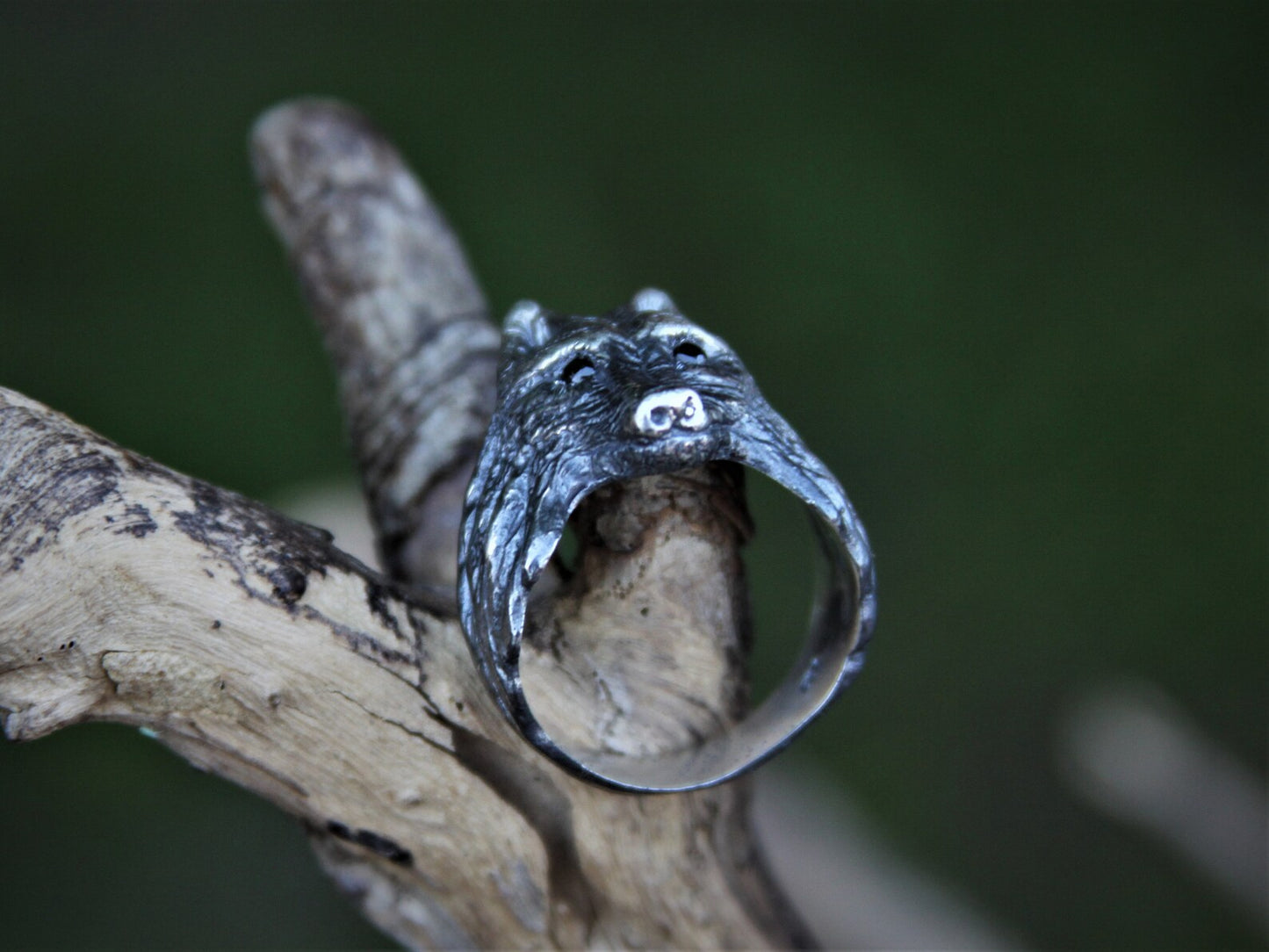 Silver Wolf Ring