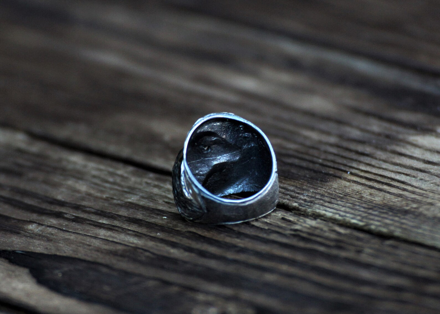 Crow Ring with Double Axes