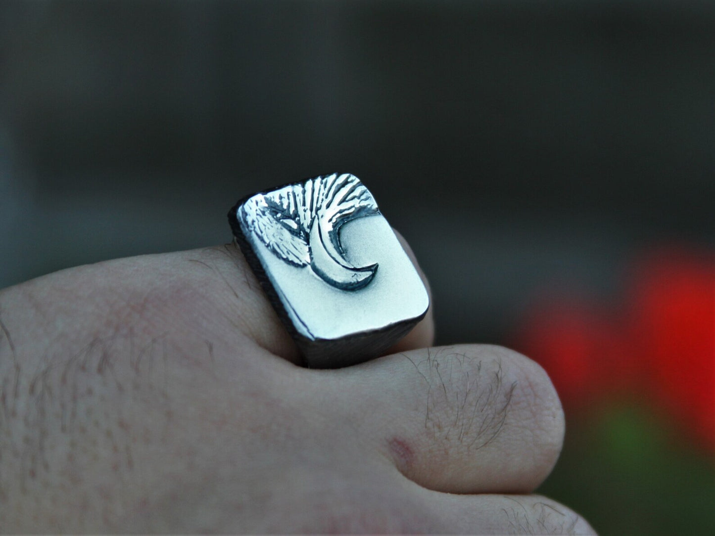 Mens Eagle Ring